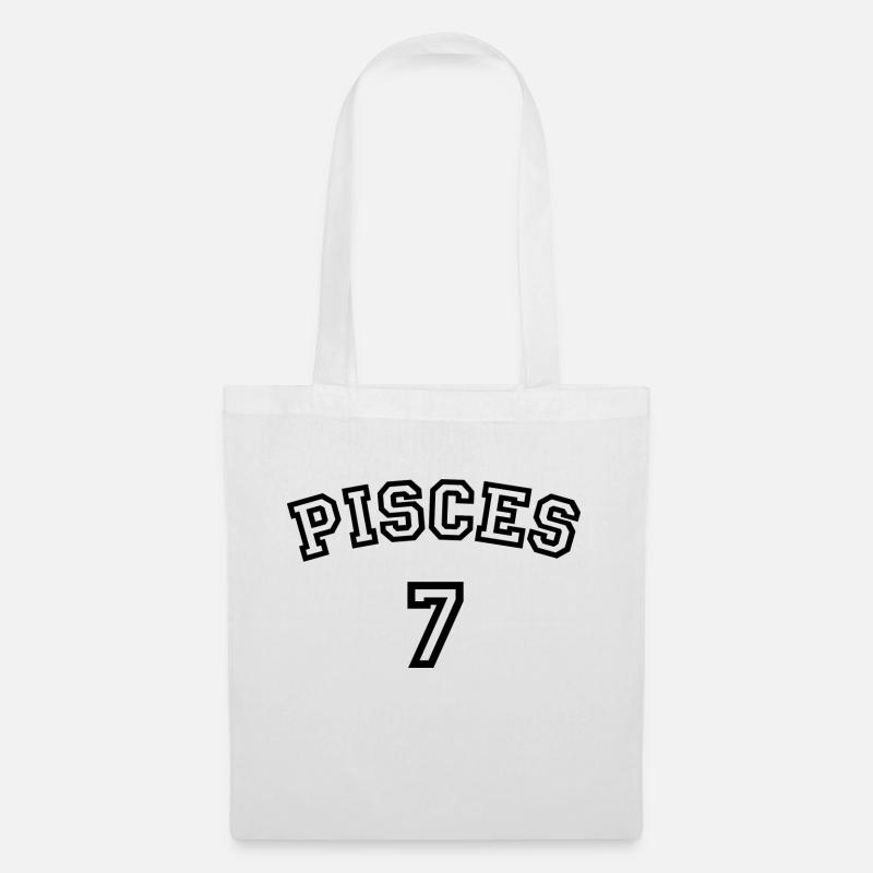 Zodiac Line "Trikot-Style" - Pisces - Stoffbeutel - Weiß