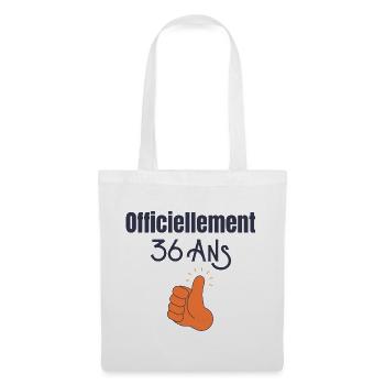 Officiellement 36 Ans - Sac en tissu - blanc - Devant