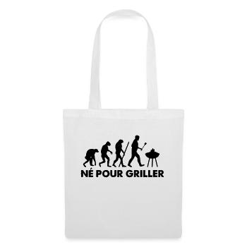 Né pour griller Évolution - Sac en tissu - blanc - Devant