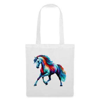 Cheval - Sac en tissu - blanc - Devant