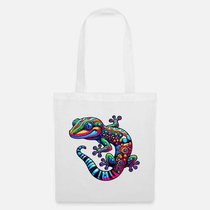 Gecko - Stoffbeutel - Weiß