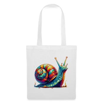 Schnecke - Stoffbeutel - Weiß - Vorne