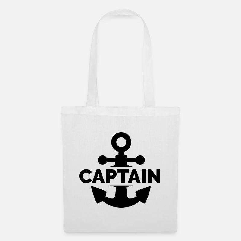 captain Anker Symbol Logo See Meer Schiff Boot - Stoffbeutel - Weiß