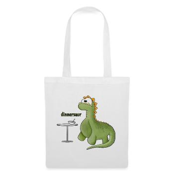 Dinosaurier Wortspielerei - Stoffbeutel - Weiß - Vorne