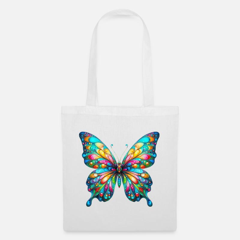 Schmetterling - Stoffbeutel - Weiß