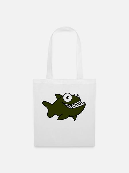Piranha 01 - Sac en tissu - blanc