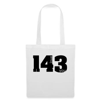 143 i love you - Stoffbeutel - Weiß - Vorne