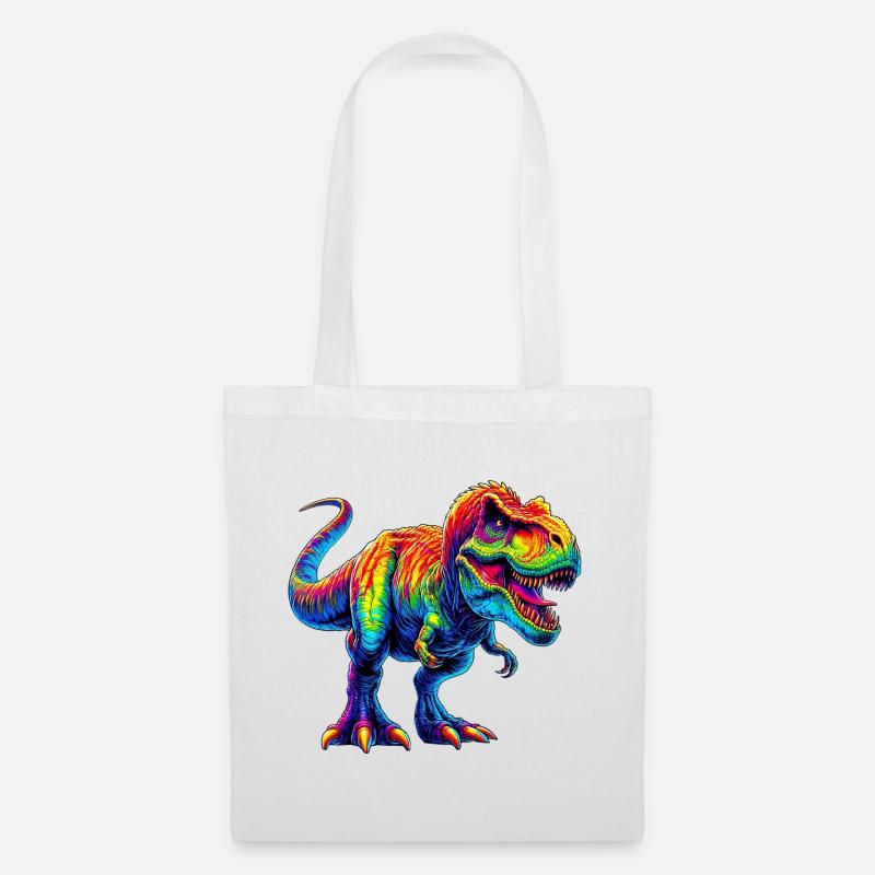 Dinosaurier - Stoffbeutel - Weiß