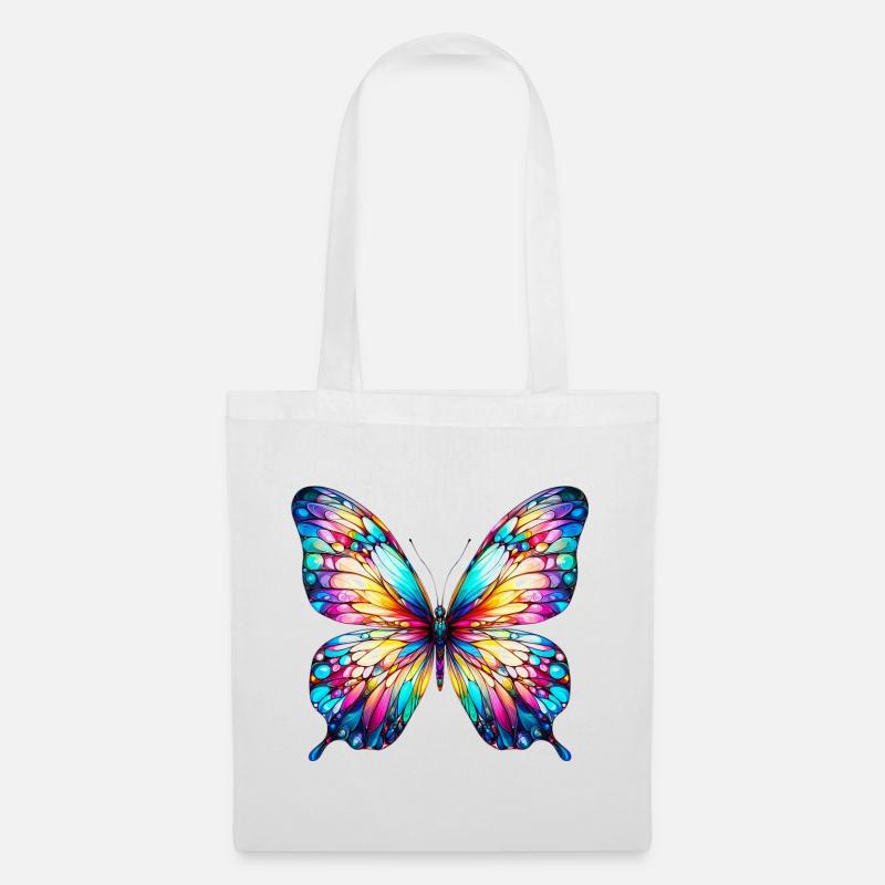 Schmetterling - Stoffbeutel - Weiß