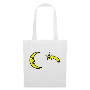 Mond und Sterne - Stoffbeutel - Weiß - Vorne