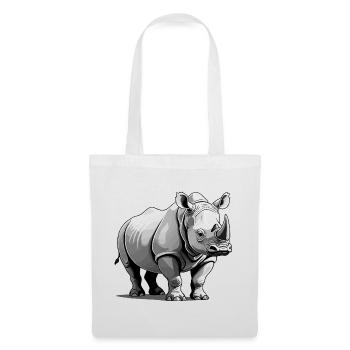 Nashorn Rhino - Animal Sticker - Tote Bag - white - Front