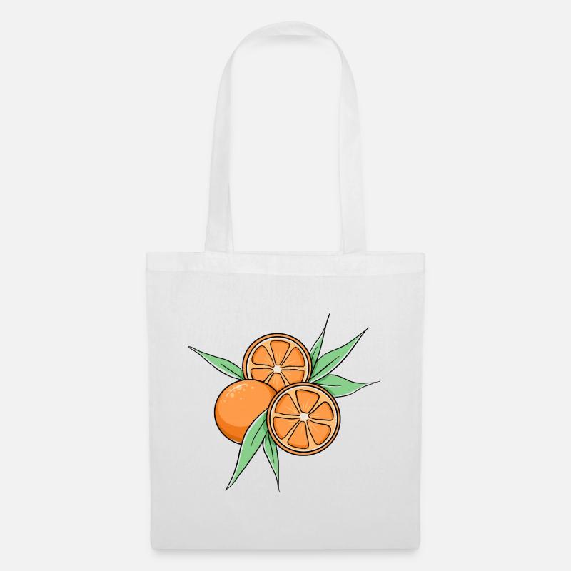 Fresh Orange Citrus Fruit Illustration - Stoffbeutel - Weiß