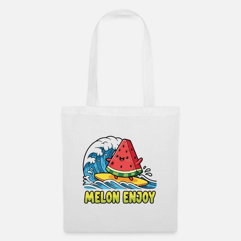 Surf pastèque - Sac en tissu - blanc