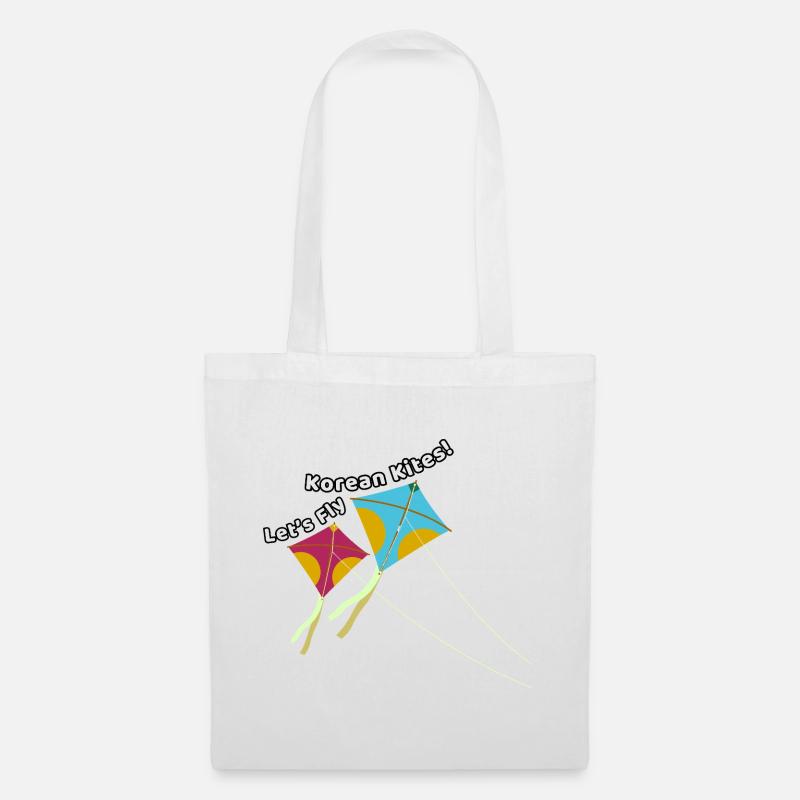 Let’s fly Korean kites – Drachen Design - Stoffbeutel - Weiß