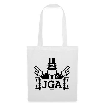 JGA Handzeichen (Junggesellenabschied / 1C) - Stoffbeutel - Weiß - Vorne