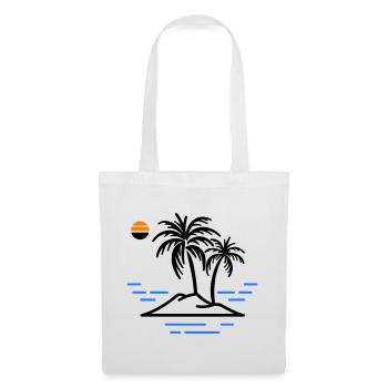 Île Palm - Sac en tissu - blanc - Devant