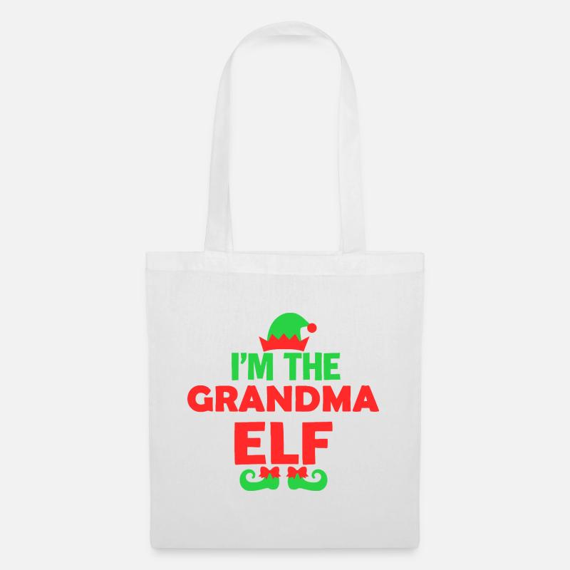 Oma Elf Weihnachtsstimmung - Stoffbeutel - Weiß