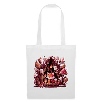 Renard dans l’incendie de forêt champignon - Sac en tissu - blanc - Devant
