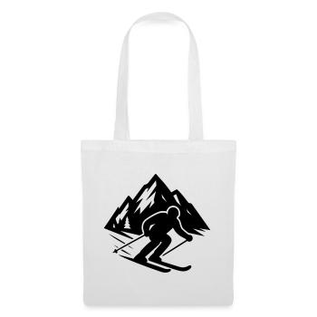 Montagnes de ski - Sac en tissu - blanc - Devant