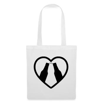 Heart Beer Bottles Cheers Gift - Tote Bag - white - Front