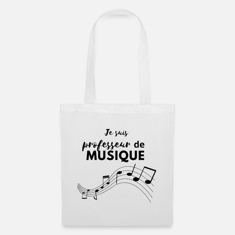 Ich bin Musiklehrerin - Stoffbeutel - Weiß