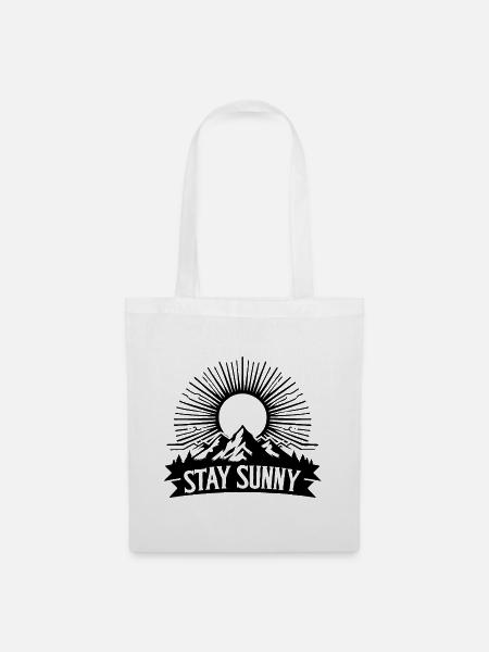 STAY SUNNY black and white - Stoffbeutel - Weiß