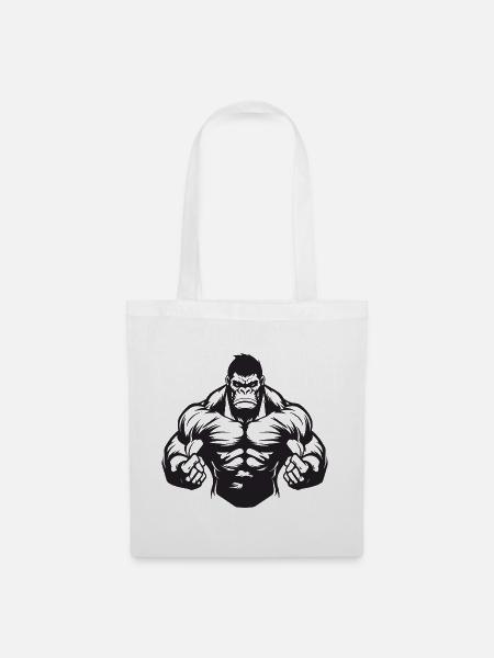 Gorilla Muskeln - Stoffbeutel - Weiß