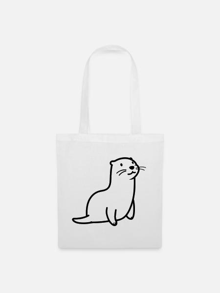 Otter - Stoffbeutel - Weiß