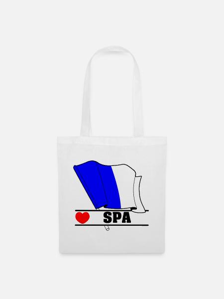 Love Spa Belgien - Stoffbeutel - Weiß