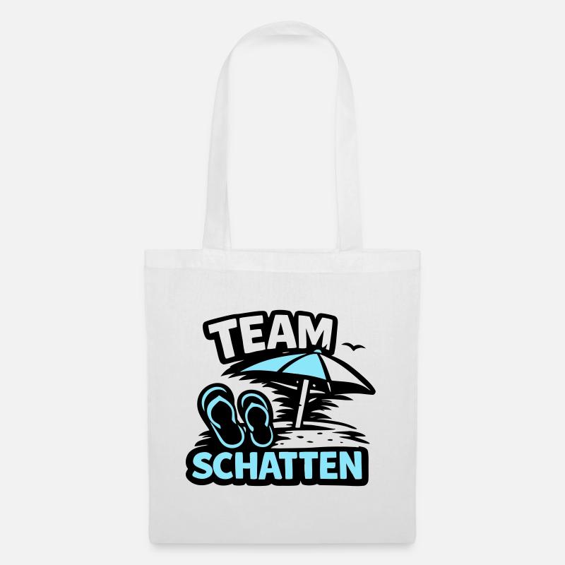 Strand Schatten FlipFlop Logo - Stoffbeutel - Weiß