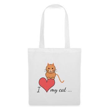 I love my cat... - Tote Bag - white - Front