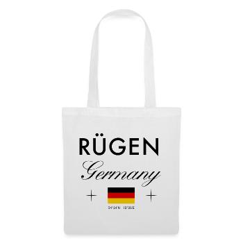 Rügen Deutschland Koordinaten Reise Souvenir - Stoffbeutel - Weiß - Vorne