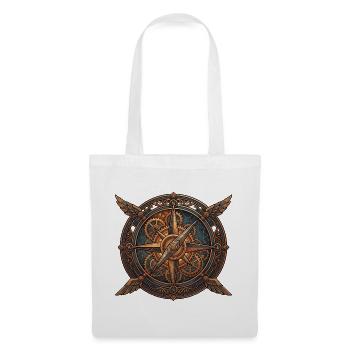 Steampunk compass with wings - Tote Bag - white - Front