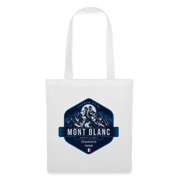 Mont Blanc, Französische Alpen, Chamonix, Frankreich - Stoffbeutel - Weiß - Vorne
