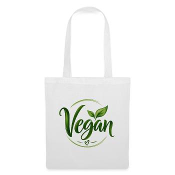 Vegan - Veganer - fleischfrei - fleischlos - Stoffbeutel - Weiß - Vorne