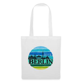 Berlin - Skyline - Sonnenuntergang - Deutschland - Stoffbeutel - Weiß - Vorne