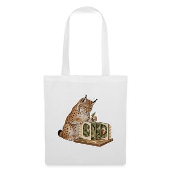 Luchs bastelt ein Wald-Tunnelbuch - Stoffbeutel - Weiß - Vorne