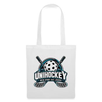 Unihockey Ballnetz Logo - Stoffbeutel - Weiß - Vorne