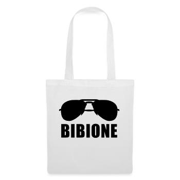 Coole Bibione Sonnenbrille - Stoffbeutel - Weiß - Vorne