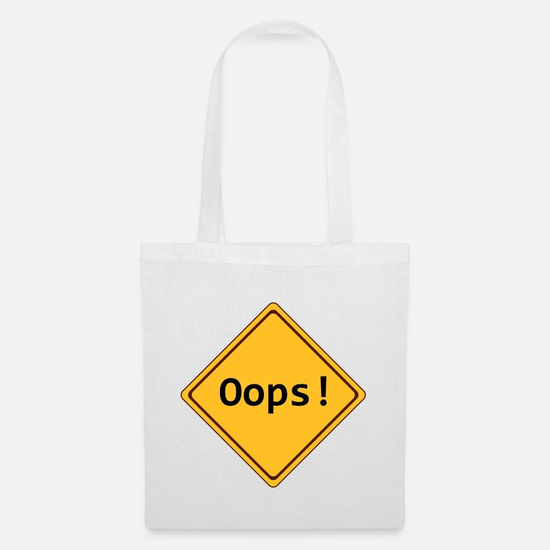 erreur, oups!, adaptable - Sac en tissu - blanc