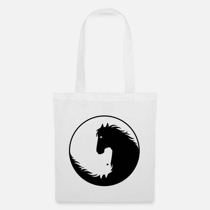 Pferde Yin Yang - Stoffbeutel - Weiß