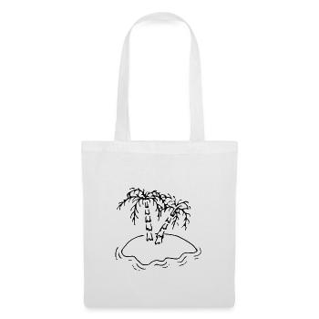 Soleil des vacances à la mer des palmiers - Sac en tissu - blanc - Devant