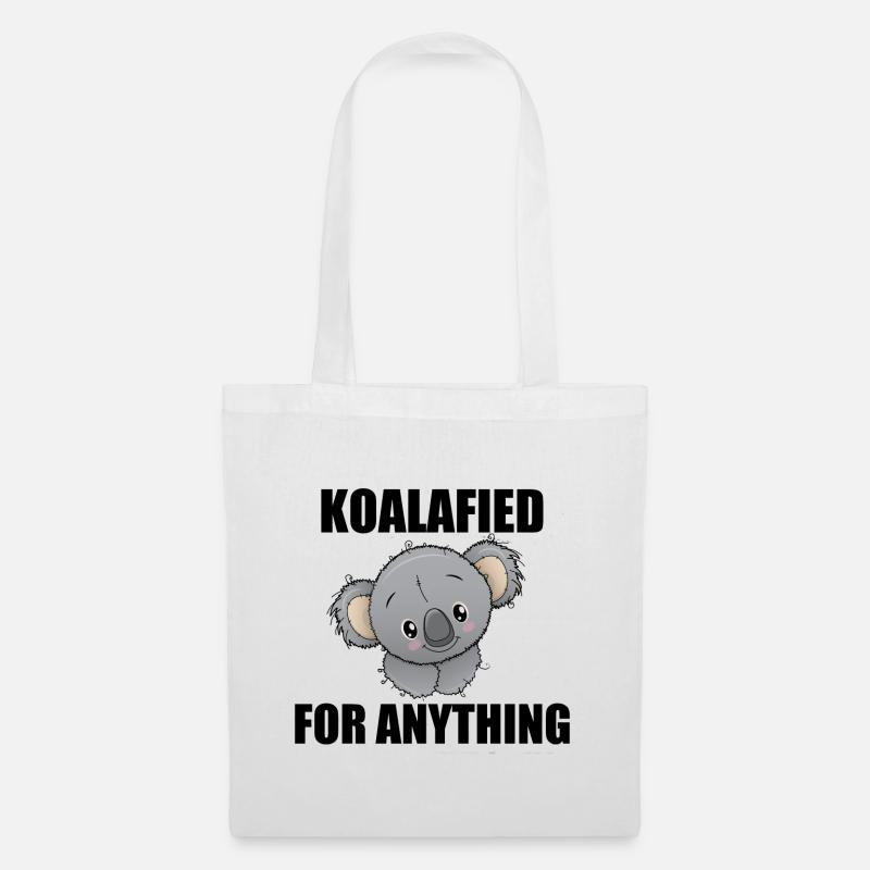 Koala Koalafied for anything - Geschenk Sprüche - Stoffbeutel - Weiß