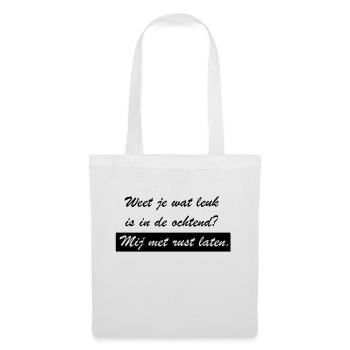 Do you know what's fun in the morning? - Tote Bag - white - Front