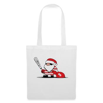père noël - Sac en tissu - blanc - Devant