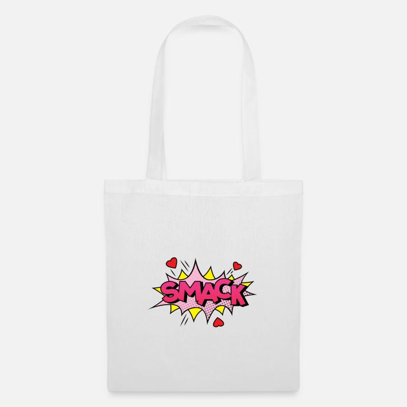 Comic Comic Comic Strips Amour Amour Embrasser - Sac en tissu - blanc