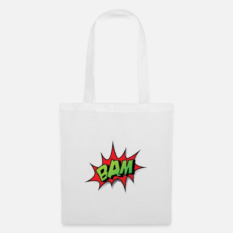 Comic Comic Comic Strip BAM - Sac en tissu - blanc