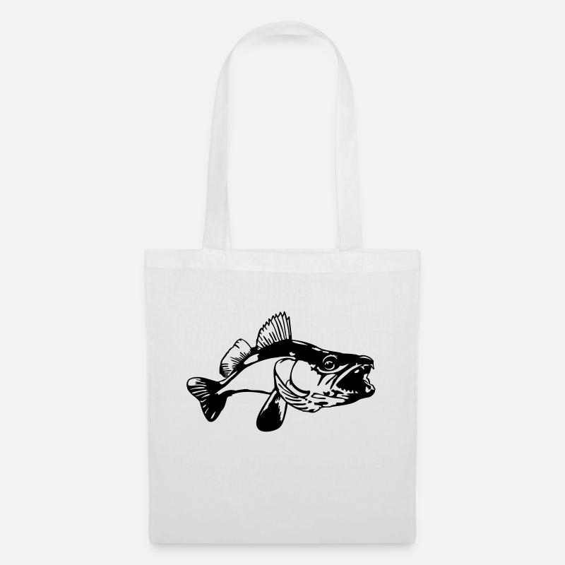 Zander mouth - Tote Bag - white