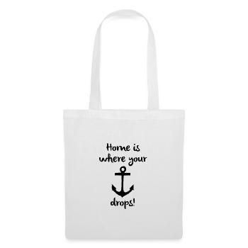 Voilier, marin, bateau, bateau, voile, lac, ancre - Sac en tissu - blanc - Devant