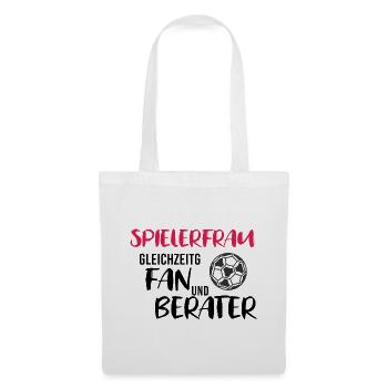Spielerfrau Fan und Berater - Stoffbeutel - Weiß - Vorne